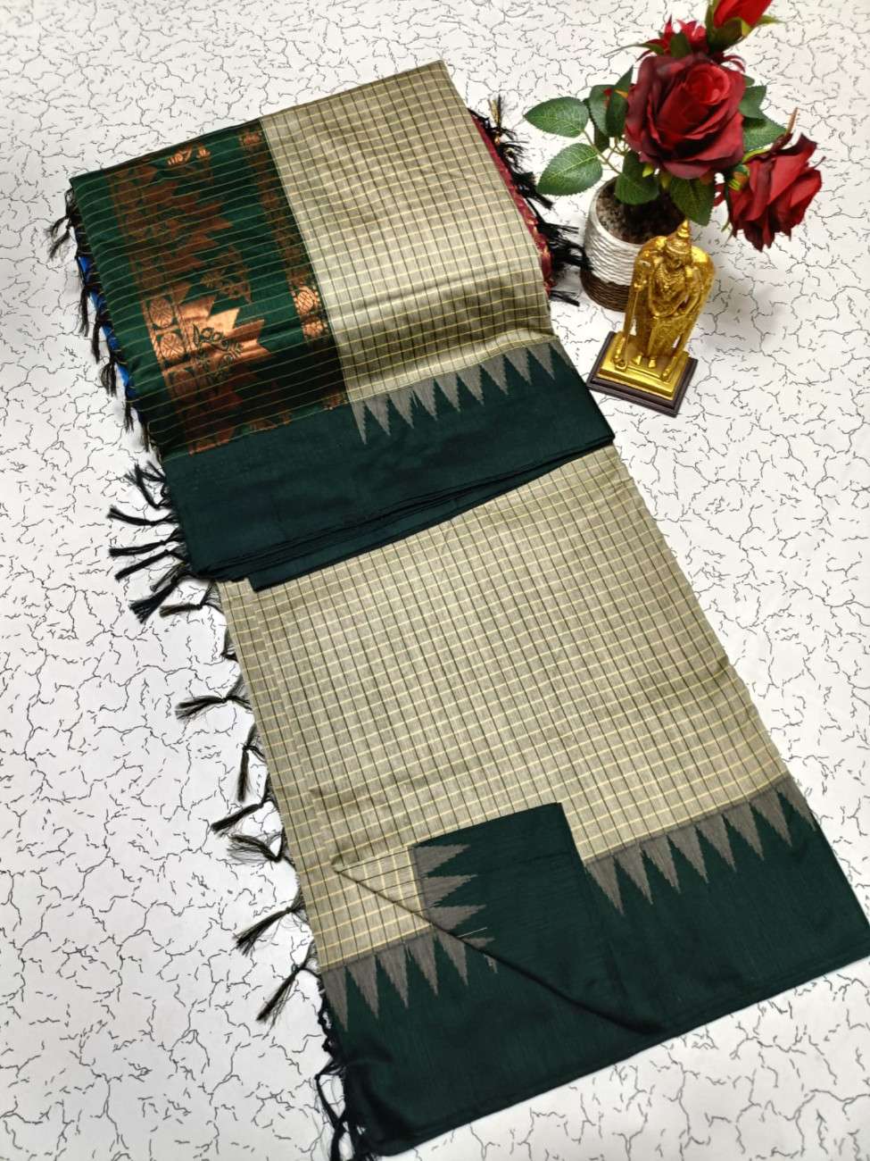 Checked Kalyani Cotton Sarees 003