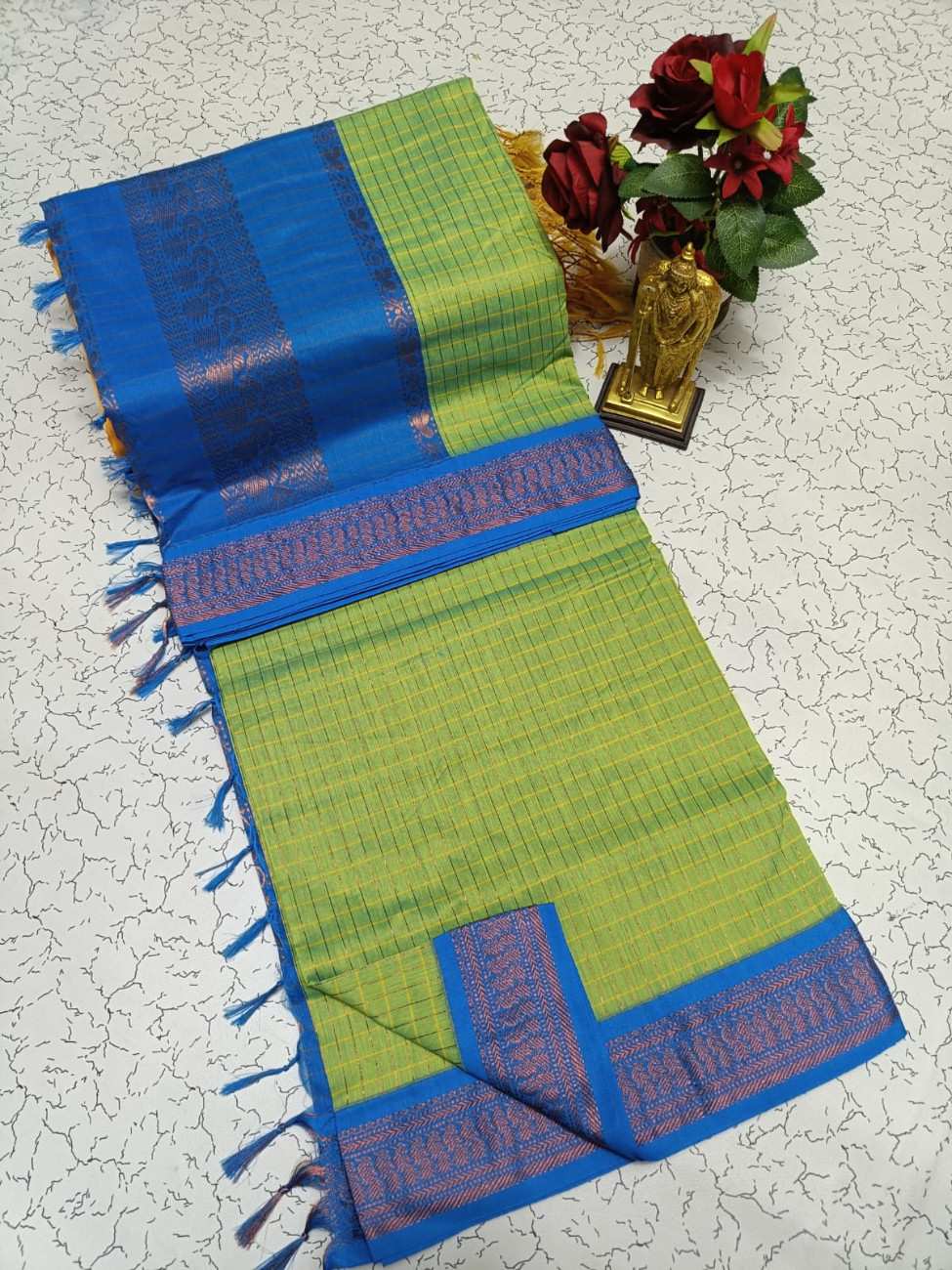 Checked Kalyani Cotton Sarees 004