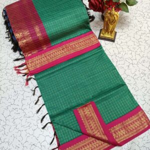 Checked Kalyani Cotton Sarees 005