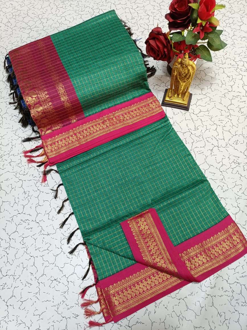 Checked Kalyani Cotton Sarees 005