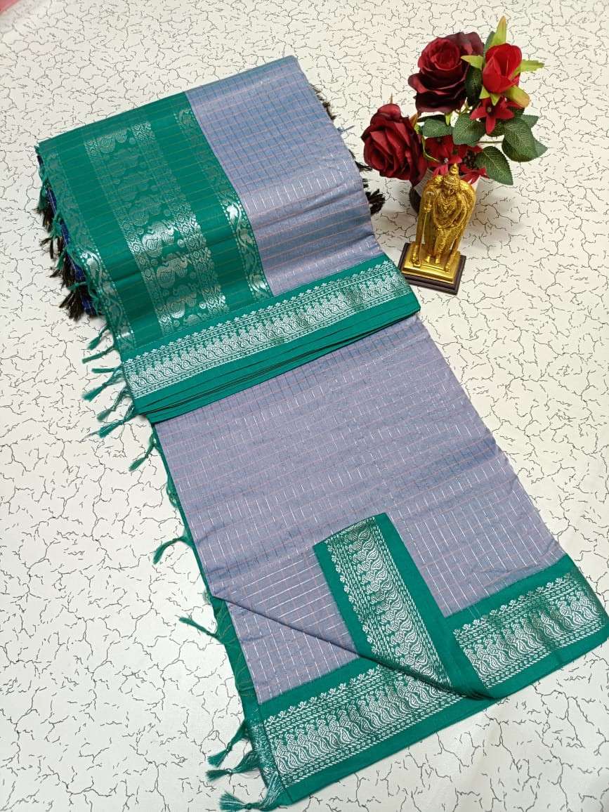 Checked Kalyani Cotton Sarees 006