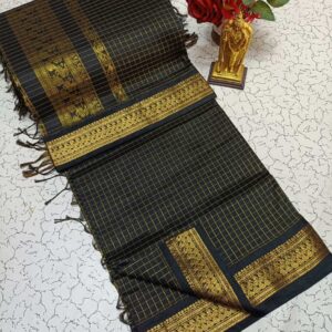 Checked Kalyani Cotton Sarees 007
