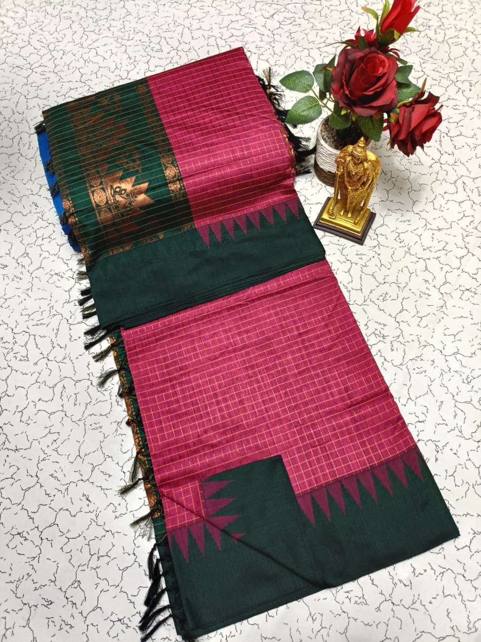 Checked Kalyani Cotton Sarees 008