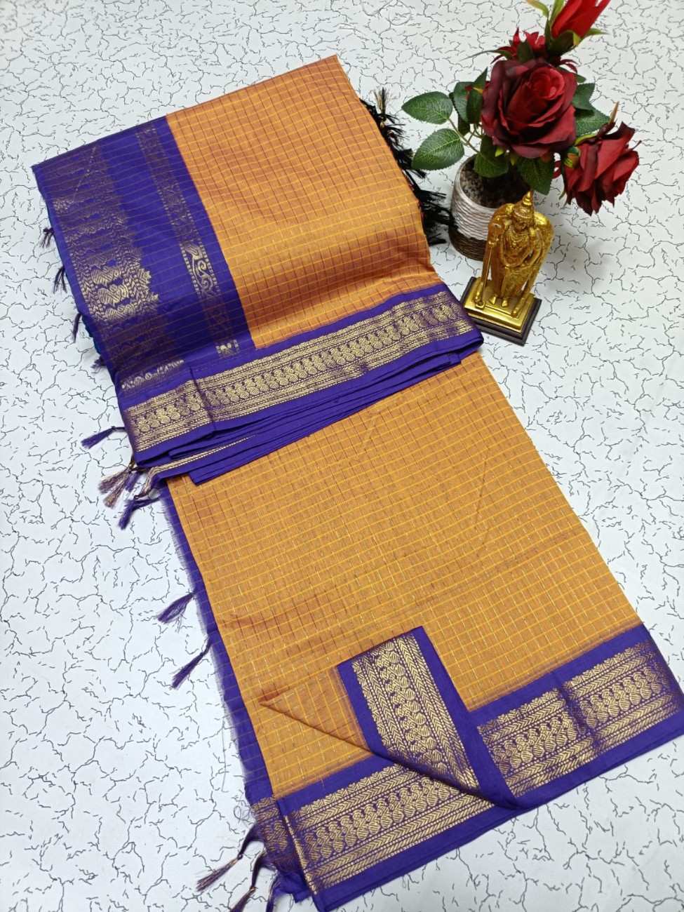Checked Kalyani Cotton Sarees 009