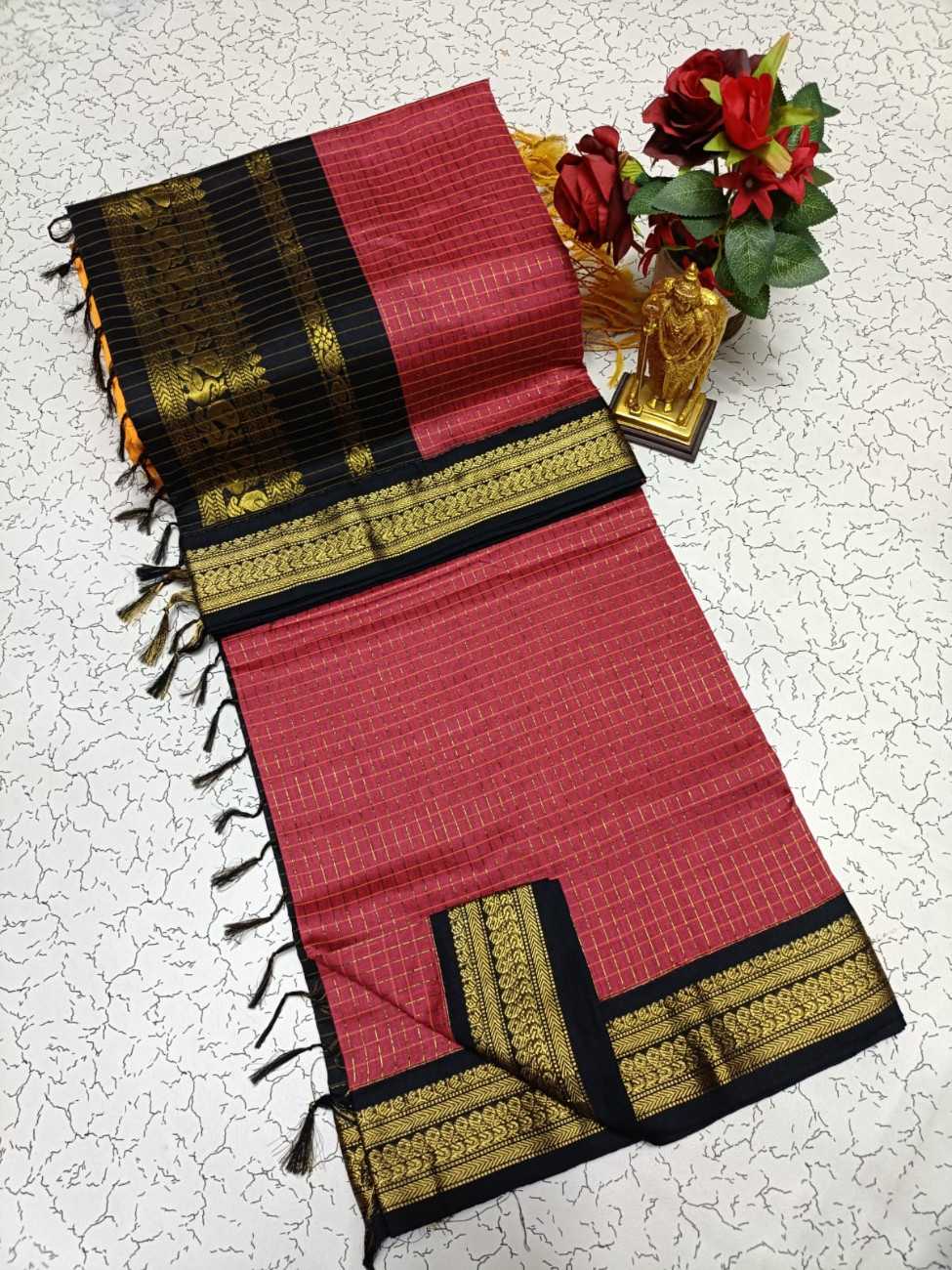 Checked Kalyani Cotton Sarees 010