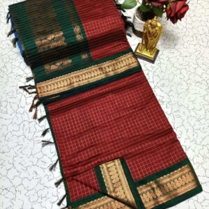 Checked Kalyani Cotton Sarees 011