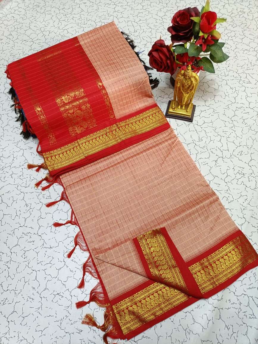 Checked Kalyani Cotton Sarees 012