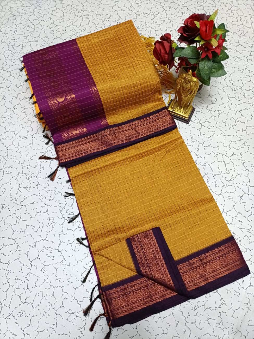 Checked Kalyani Cotton Sarees 013