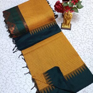 Checked Kalyani Cotton Sarees 014