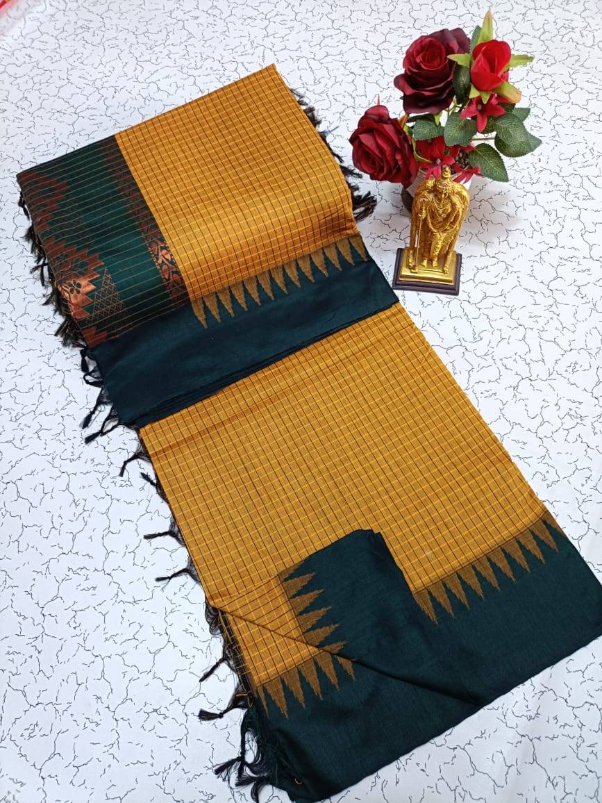Checked Kalyani Cotton Sarees 014
