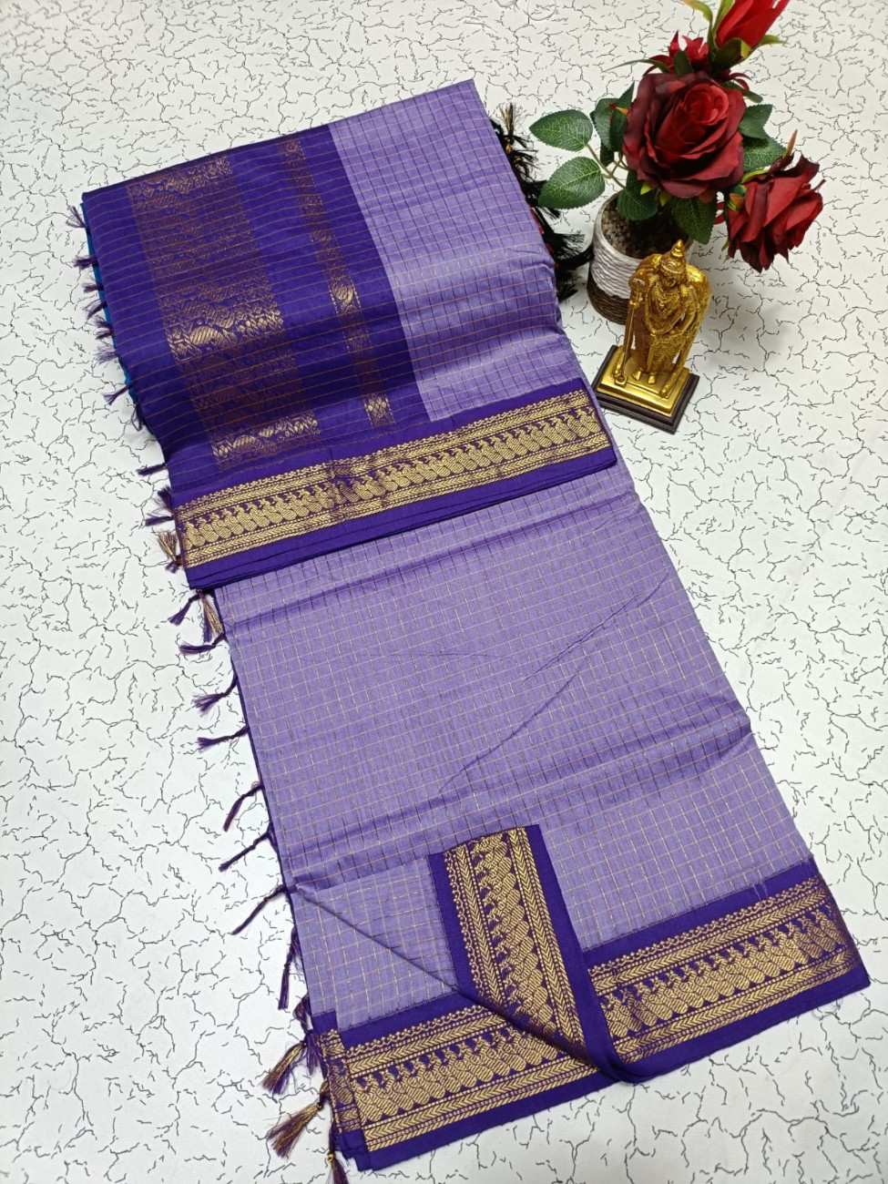 Checked Kalyani Cotton Sarees 016