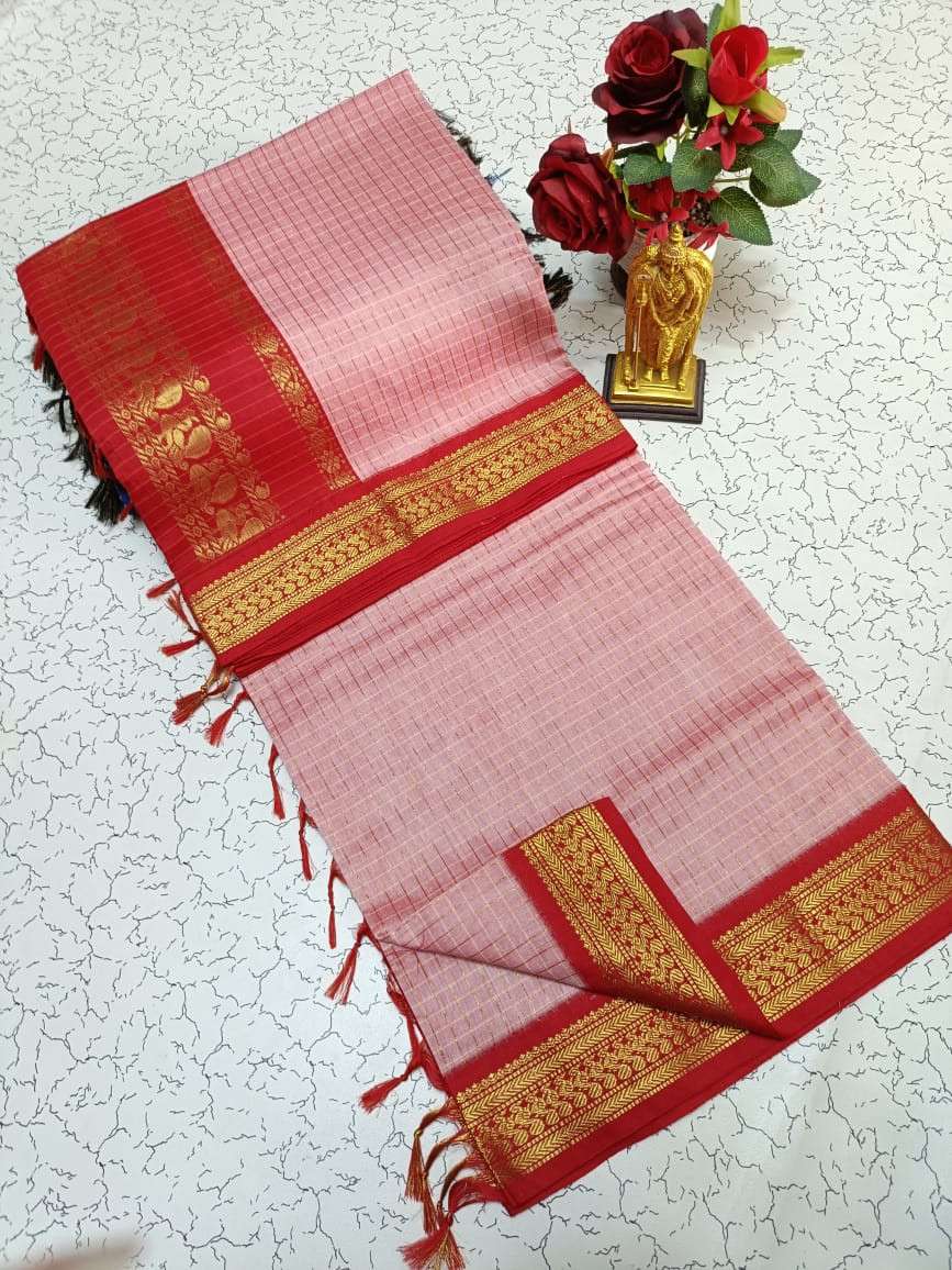 Checked Kalyani Cotton Sarees 018