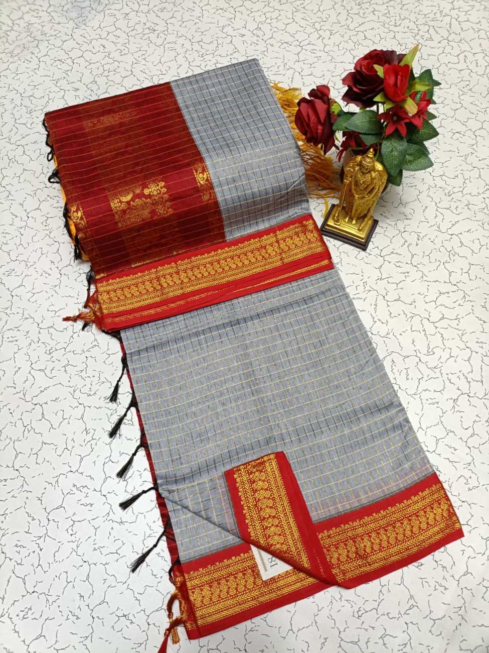 Checked Kalyani Cotton Sarees 019