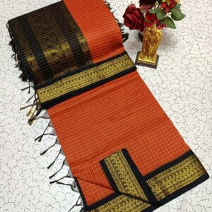 Checked Kalyani Cotton Sarees 020