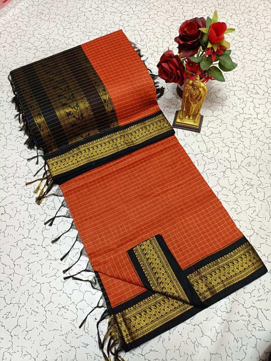 Checked Kalyani Cotton Sarees 020