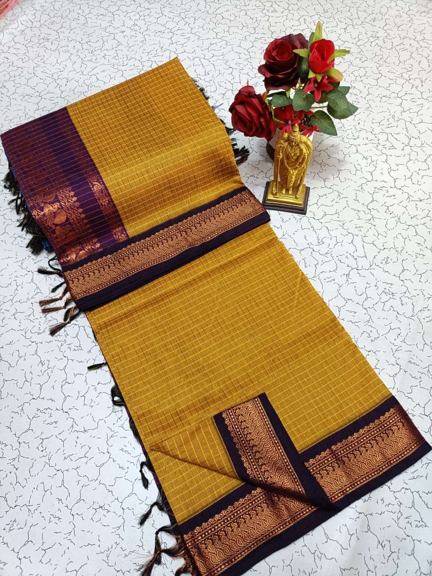 Checked Kalyani Cotton Sarees 022