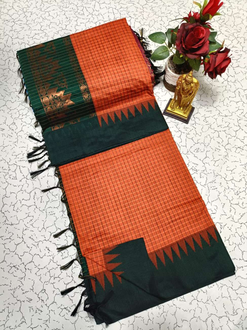 Checked Kalyani Cotton Sarees 023