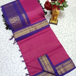 Checked Kalyani Cotton Sarees 024