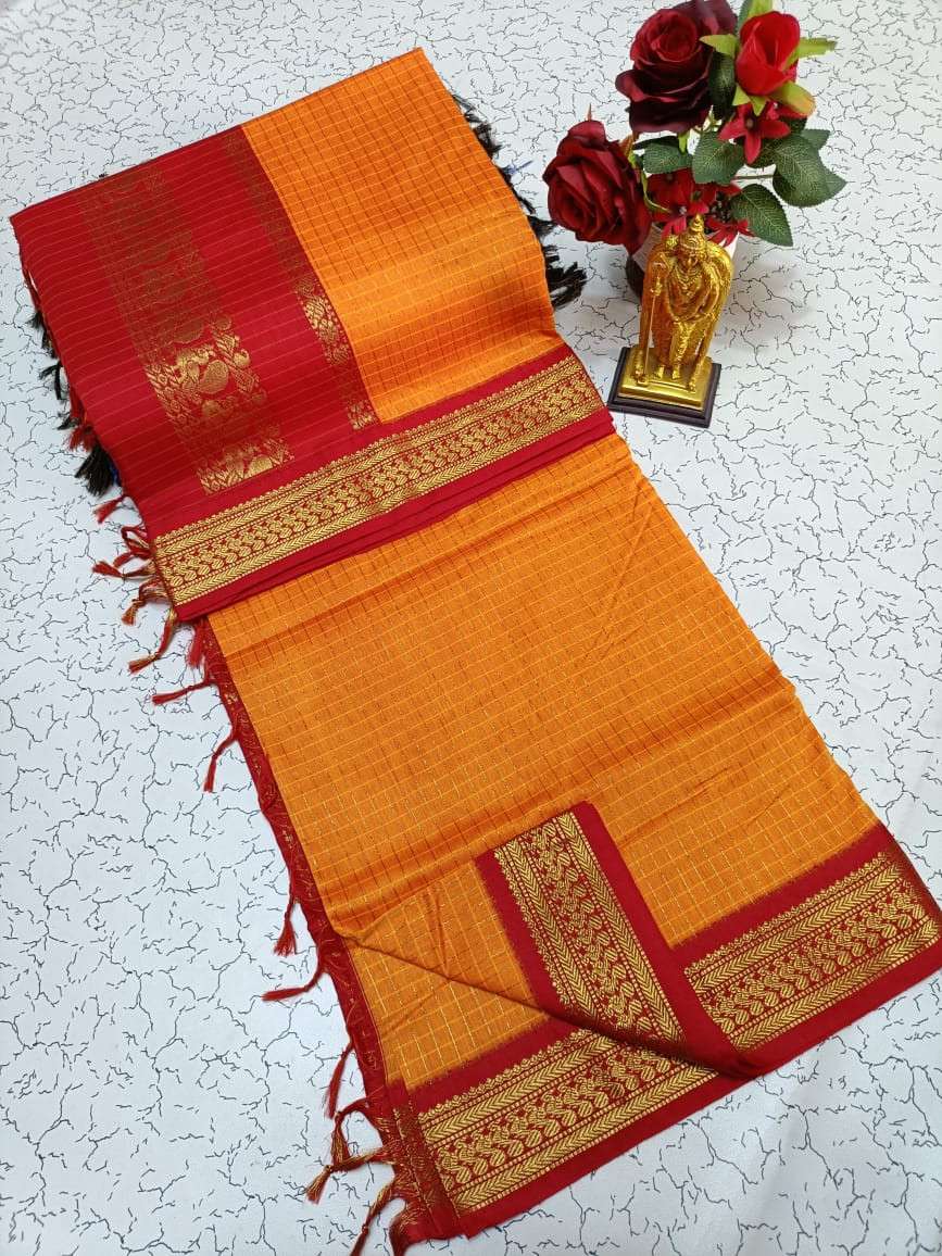 Checked Kalyani Cotton Sarees 025