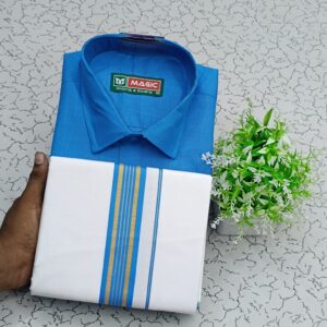 Cotton Shirt & Dhothi 007