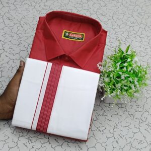 Cotton Shirt & Dhothi 011