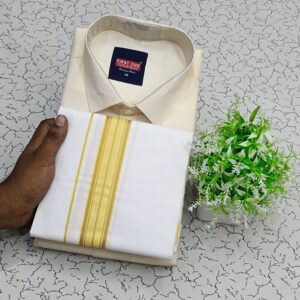 Cotton Shirt & Dhothi 017