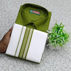 Cotton Shirt & Dhothi 019