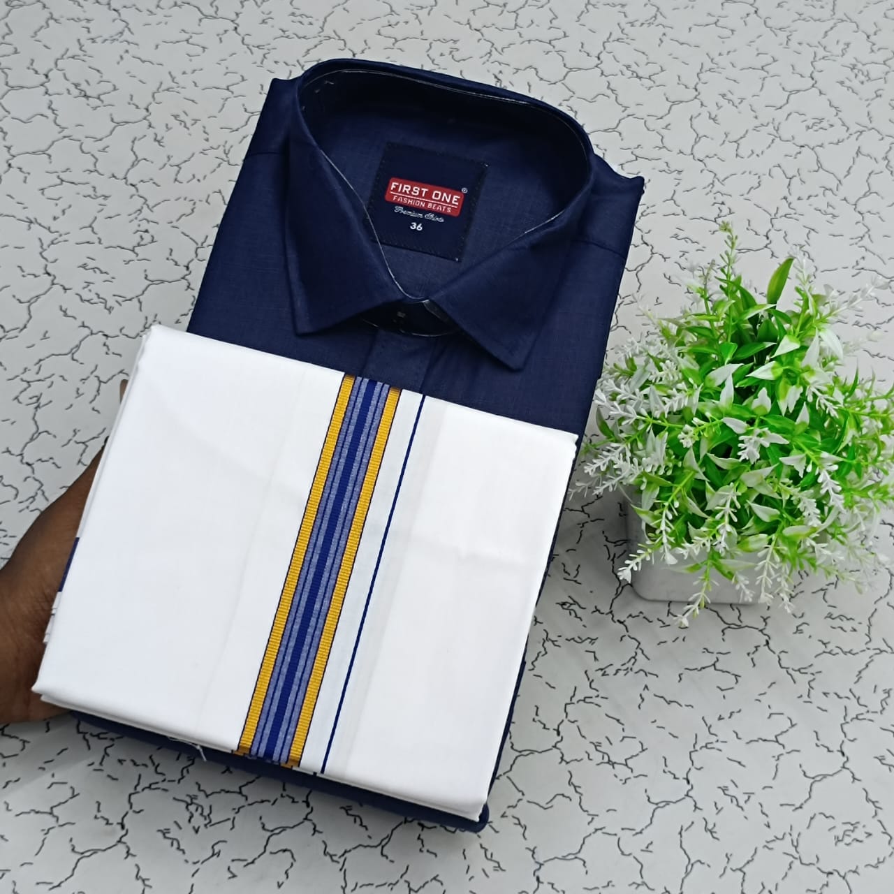 Cotton Shirt & Dhothi 024