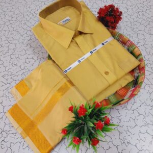 Silk Shirt & Dhothi 001