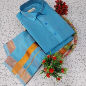 Silk Shirt & Dhothi 002