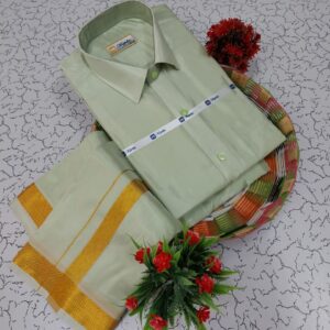Silk Shirt & Dhothi 004