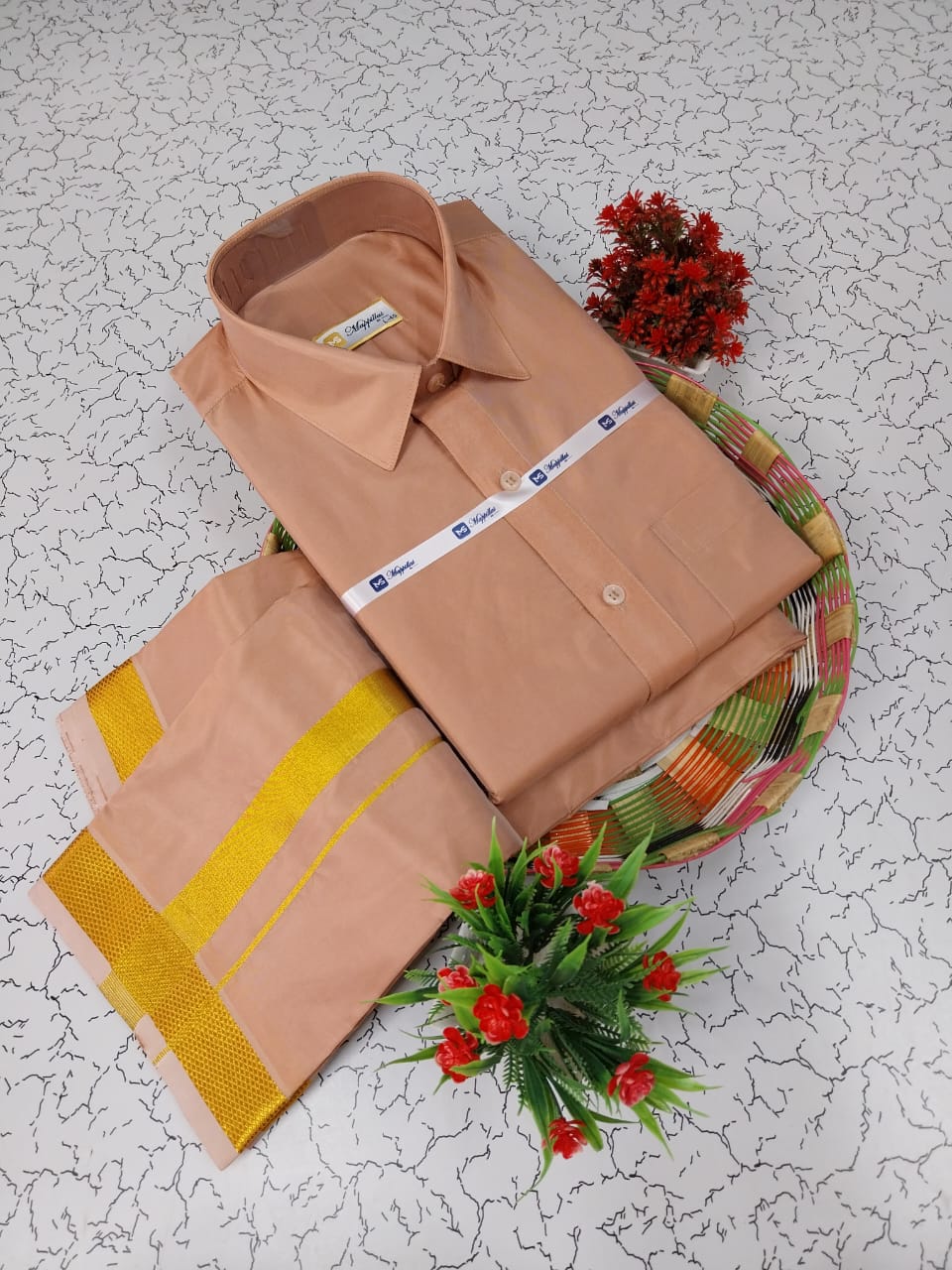 Silk Shirt & Dhothi 011