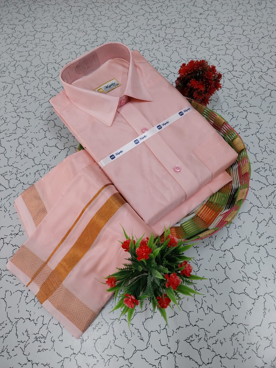 Silk Shirt & Dhothi 012