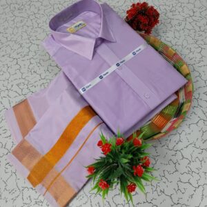 Silk Shirt & Dhothi 022
