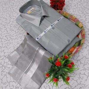 Silk Shirt & Dhothi 028