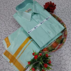 Silk Shirt & Dhothi 030