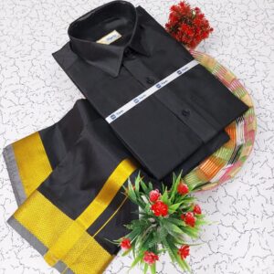 Silk Shirt & Dhothi 037