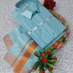 Silk Shirt & Dhothi 039