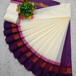 Korvai Border Silk Cotton Saree 003
