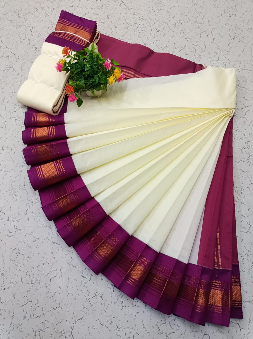 Korvai Border Silk Cotton Saree 024