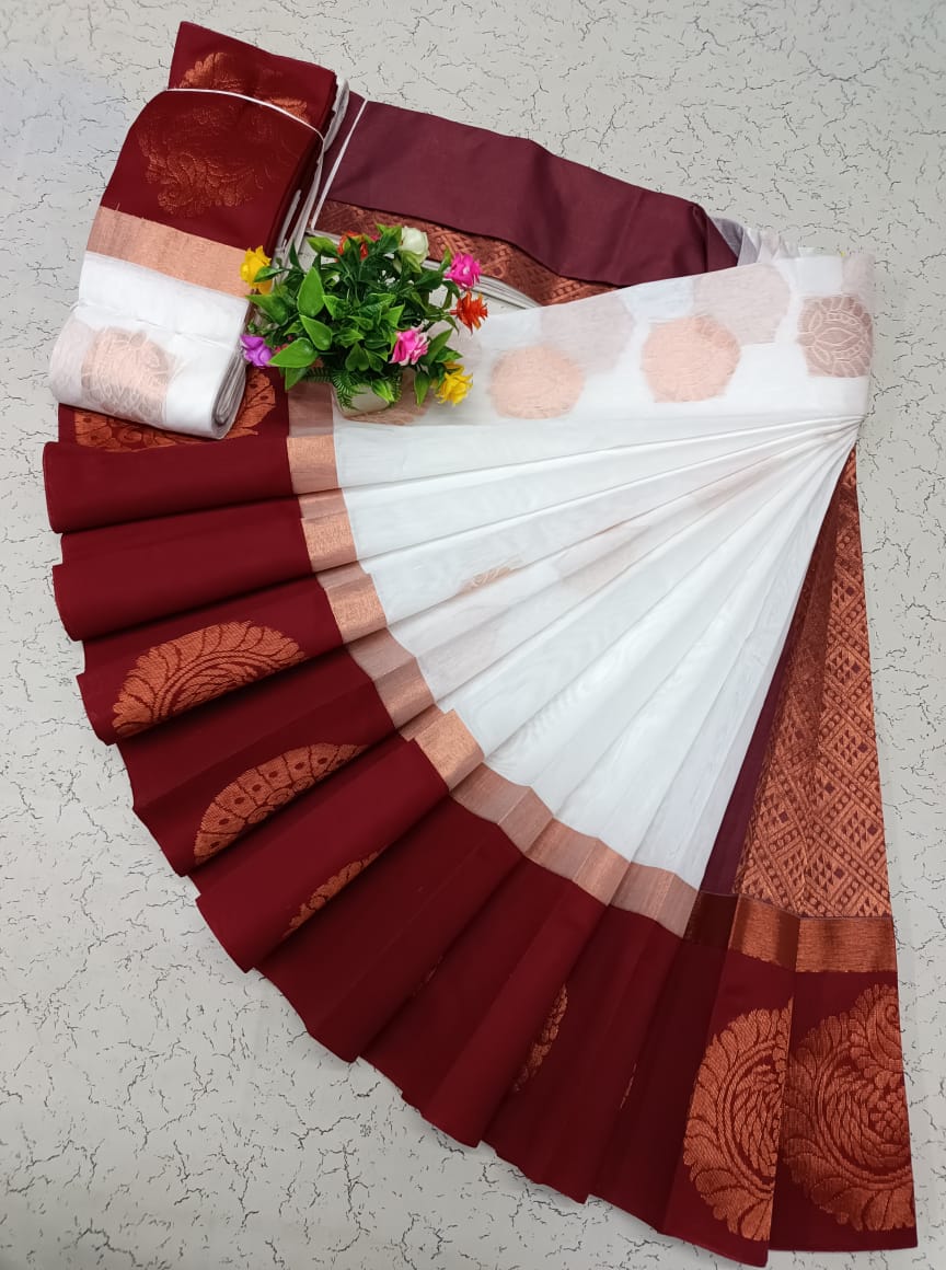Kotanji Border Silk Cotton Saree 009