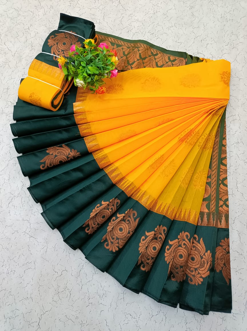 Kotanji Border Silk Cotton Saree 010