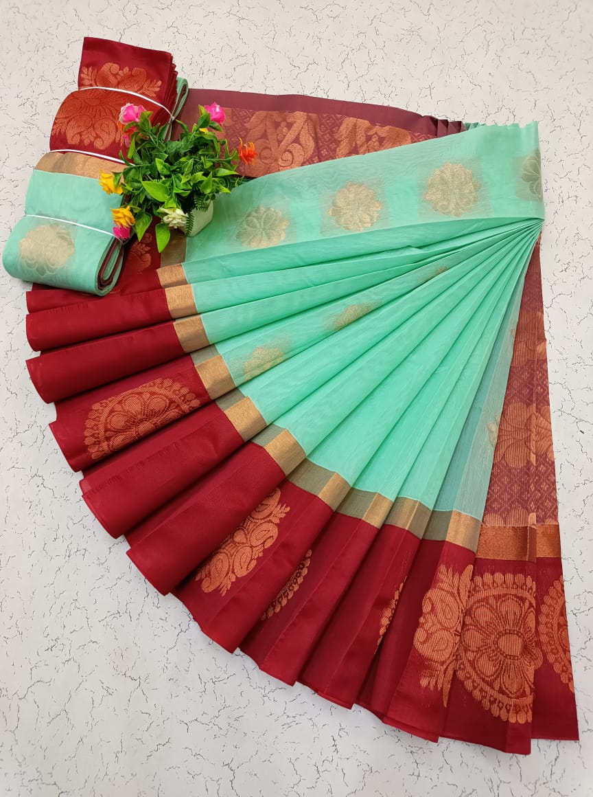 Kotanji Border Silk Cotton Saree 027