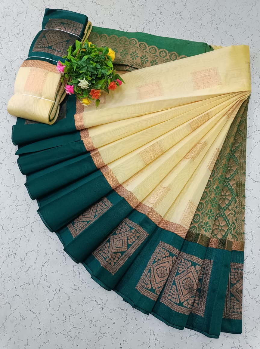 Kotanji Border Silk Cotton Saree 028