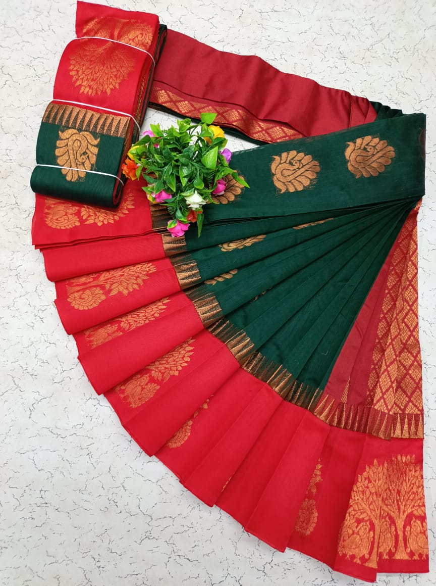 Kotanji Border Silk Cotton Saree 034