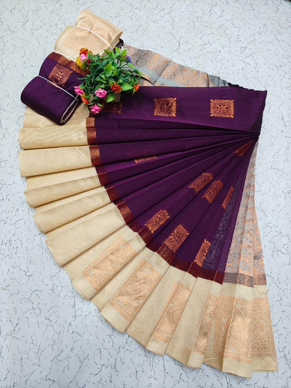 Kotanji Border Silk Cotton Saree 046